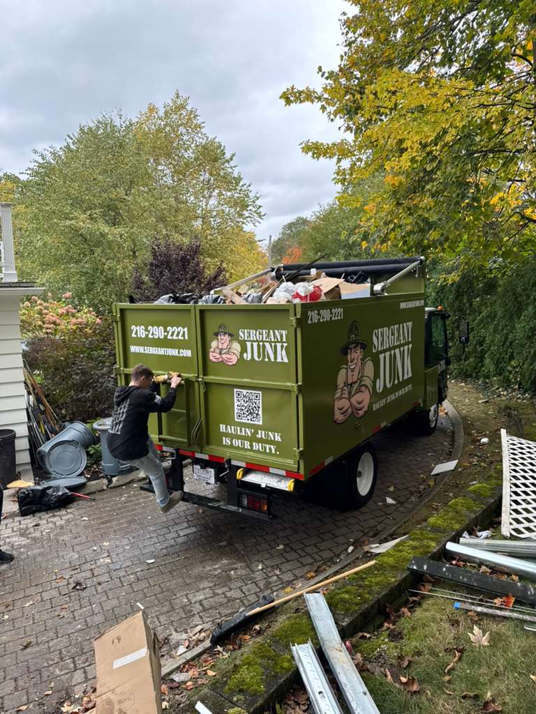 Full truck at a residential cleanout