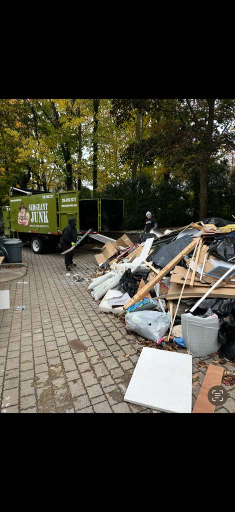 Big job — truck on site with debris
